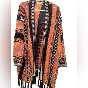 CGYY cardigan sweater fringe XL multicolor